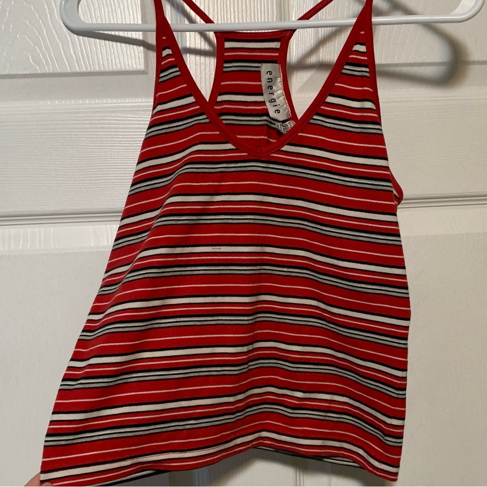 Racer back striped tank top